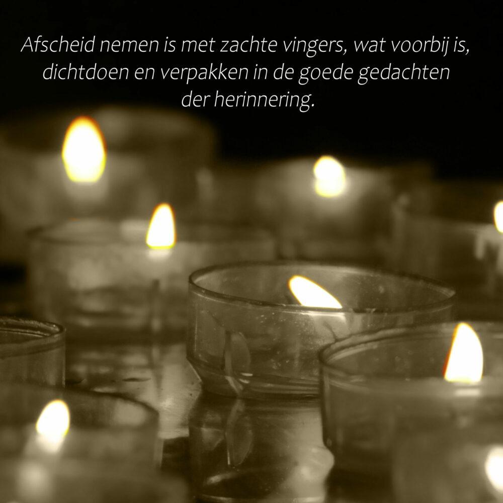 Afscheid kaarsjes